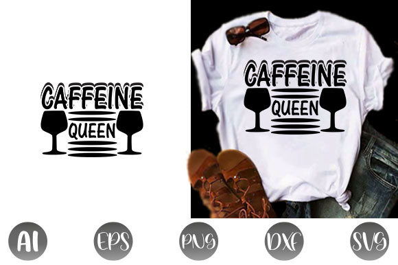 Coffee Quote Design for T-Shirt Graphics