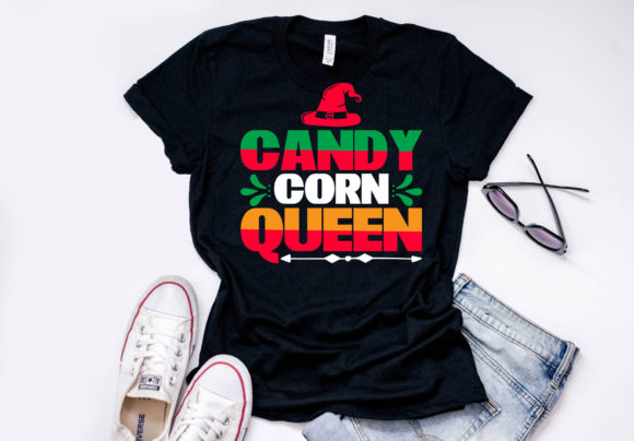 Halloween Quote Design Candy Corn Queen Graphics for T-Shirt Designs