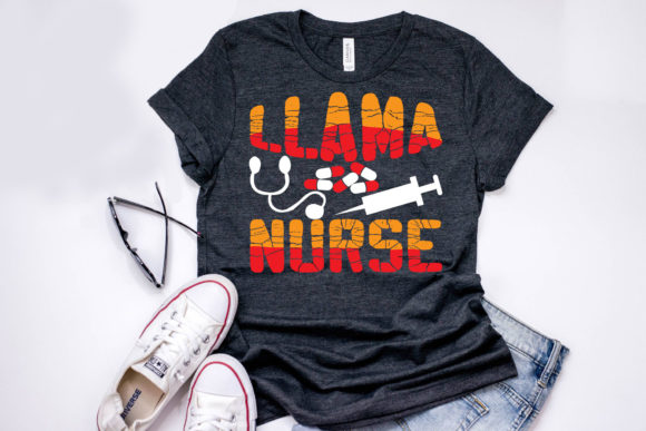 Nurse Quote Design Llama Nurse Graphics for T-Shirt Designs